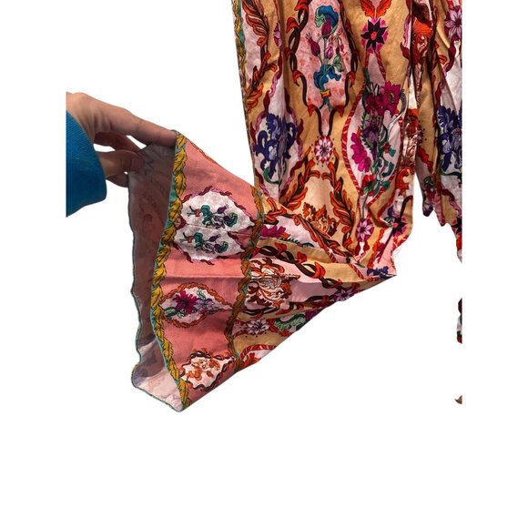 Ranna Gill Anthropologie Bohemian Wide Leg Jumpsuit Womens Medium Floral Pleated - Picture 8 of 16